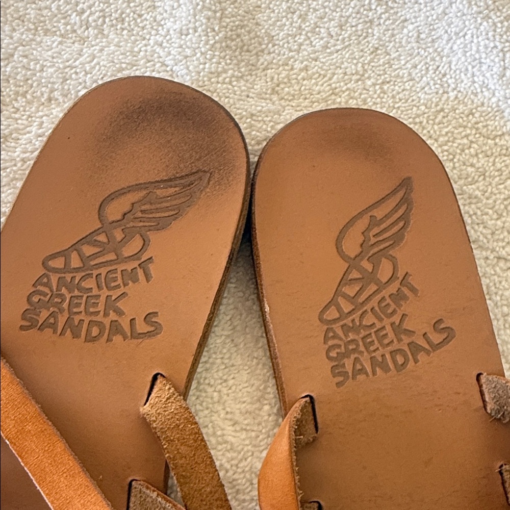 Ancient Greek Sandals Women's Brown Strappy Sandals - Picture 2 of 5